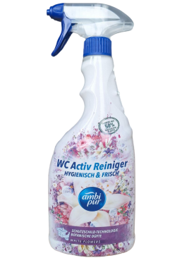 Универсальное средство для чистки туалета и ванной комнаты Ambi Pur WC Botanical Fragrances Белые цветы, 750 мл